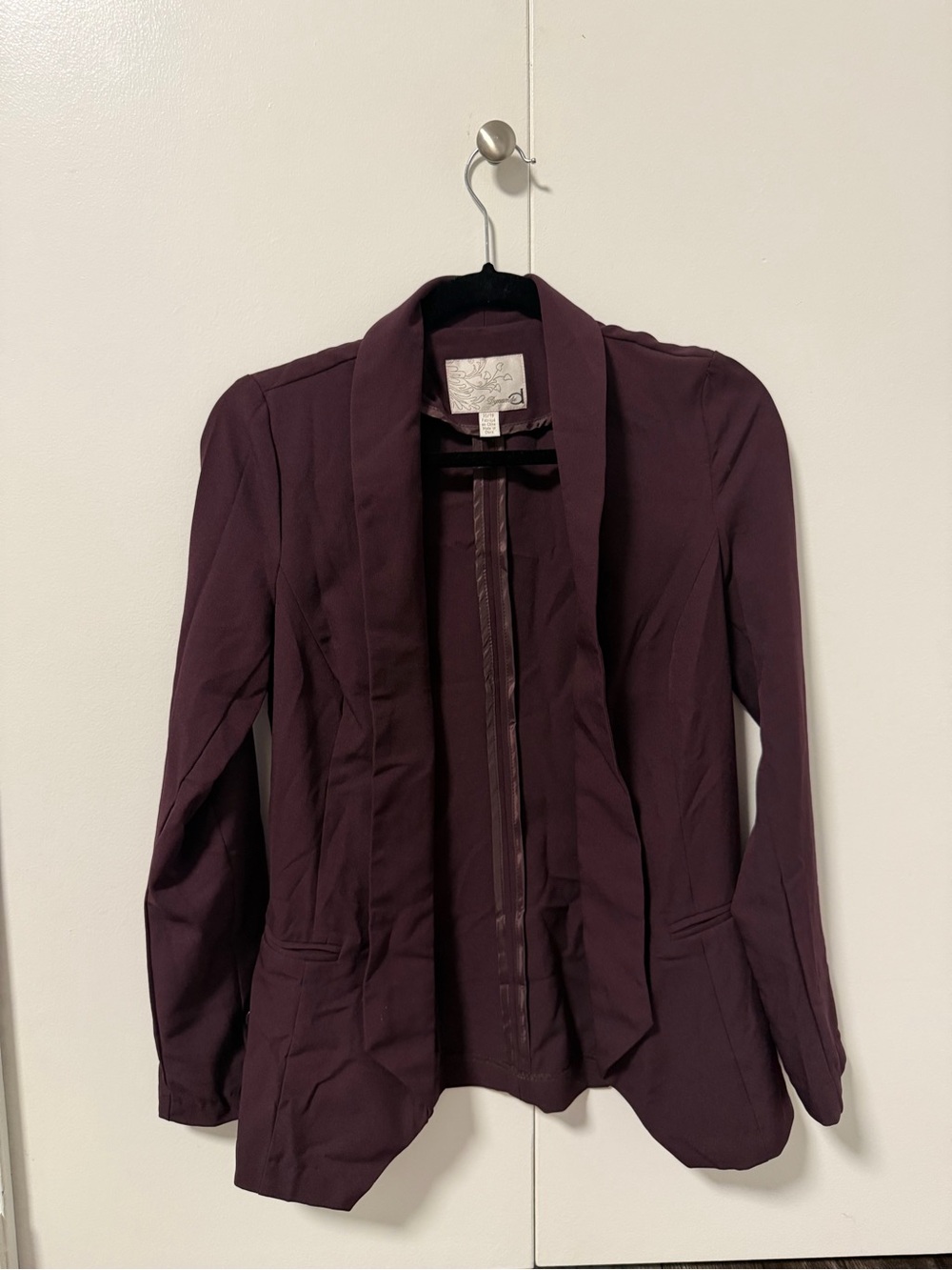 Dynamite Women's Plum Open-Front Blazer